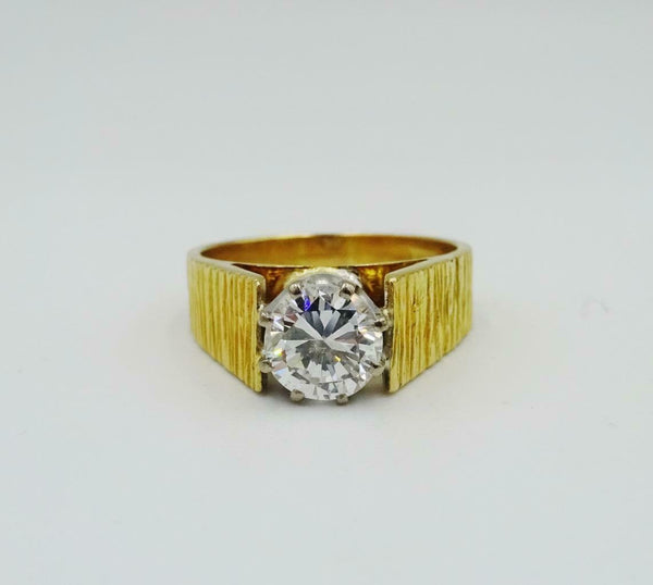 18ct Gold Solitaire 1.00ct E I1 Round Brilliant Diamond Claw Set Ring 6.2g N - Richard Miles Jewellers