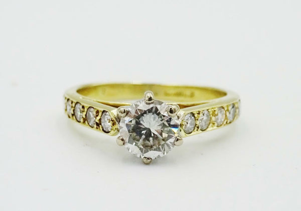 18ct Gold Diamond 1ct VS2 H Shoulders Ladies Engagement Ring 3g Size L RRP £6750 - Richard Miles Jewellers