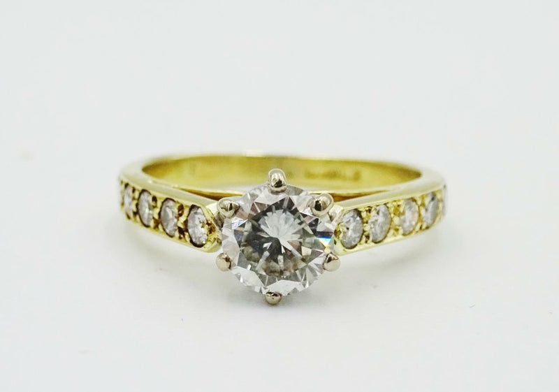 18ct Gold Diamond 1ct VS2 H Shoulders Ladies Engagement Ring 3g Size L RRP £6750 - Richard Miles Jewellers