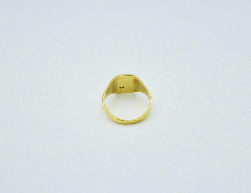 9ct Yellow Gold High Quality 0.05ct Diamond Signet Men's Ring V 6g 13.7mm 12.8mm - Richard Miles Jewellers