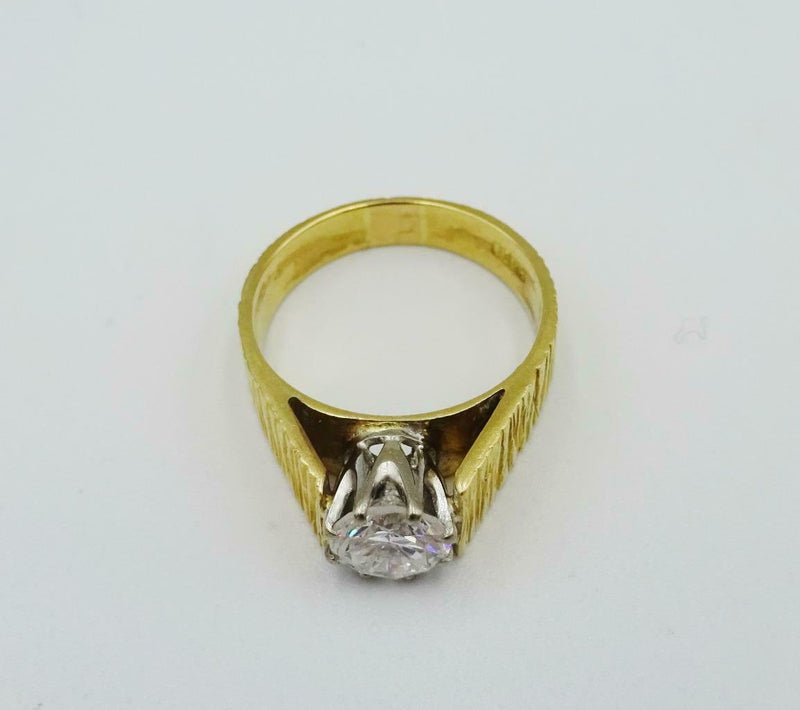 18ct Gold Solitaire 1.00ct E I1 Round Brilliant Diamond Claw Set Ring 6.2g N - Richard Miles Jewellers