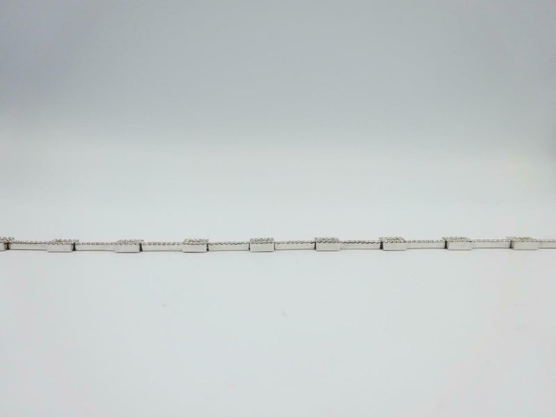 18ct White Gold Round Baguette 1.3ct Diamond Tennis Ladies Bracelet 7.5inch 9.6g - Richard Miles Jewellers