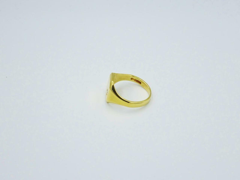9ct Yellow Gold High Quality 0.05ct Diamond Signet Men's Ring V 6g 13.7mm 12.8mm - Richard Miles Jewellers