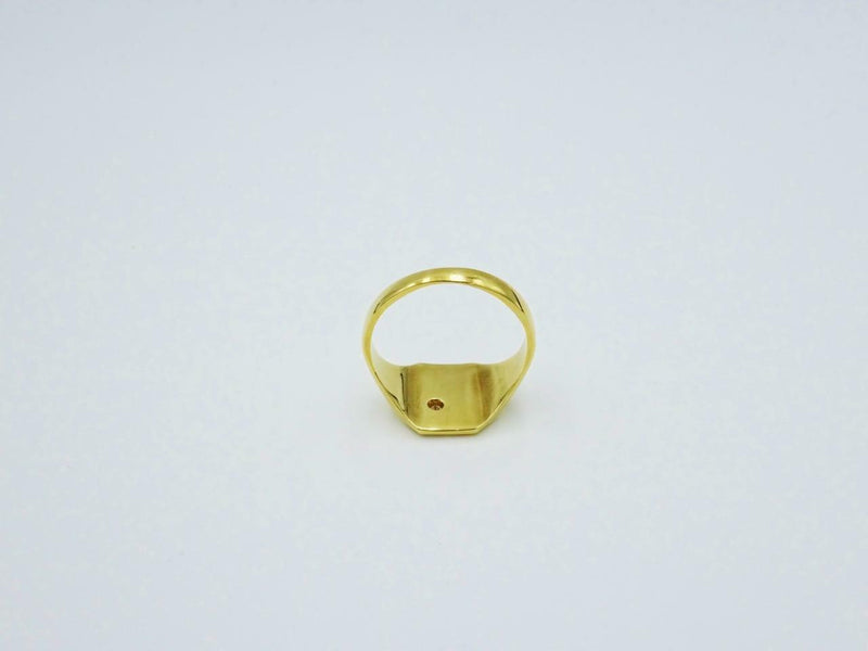 9ct Yellow Gold High Quality 0.05ct Diamond Signet Men's Ring V 6g 13.7mm 12.8mm - Richard Miles Jewellers