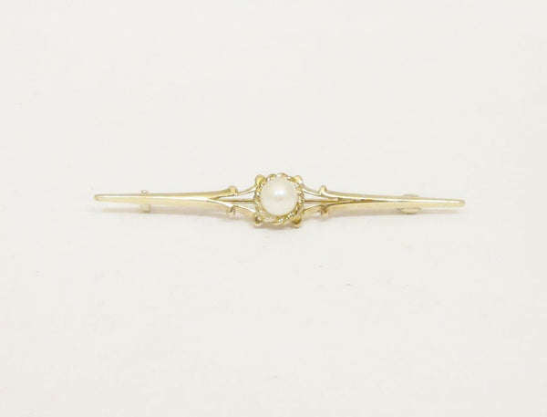 9ct Yellow Gold Pearl Broche 2.1g 50.84mm - Richard Miles Jewellers