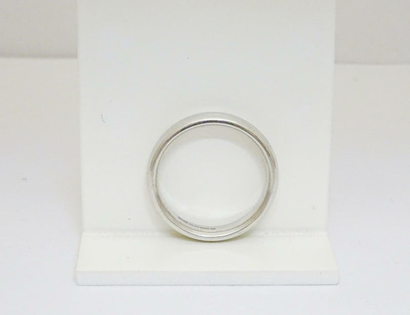 18ct White Gold Medium Weight  4mm Ladies Court Ring Size N 6g - Richard Miles Jewellers