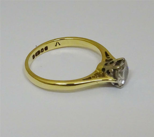 18ct Yellow Gold Ladies Round Brilliant Diamond Ring SI H/I 0.70ct Size I 2.4g - Richard Miles Jewellers