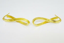 9ct Yellow Gold Fancy Twist Hoop Earrings 1.8g 36.4mm 3.1mm - Richard Miles Jewellers