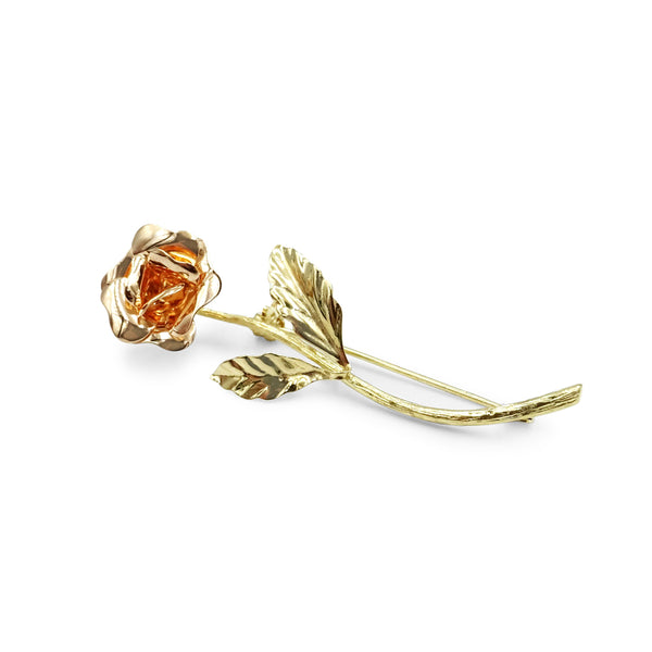 9ct Yellow and Rose Gold Rose Brooch