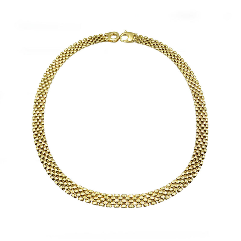 9ct Yellow Gold Flat Watch Jubilee Link Necklace 25.3g - Richard Miles Jewellers