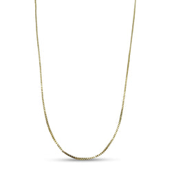 9ct Yellow Gold Box Chain Necklace 20"