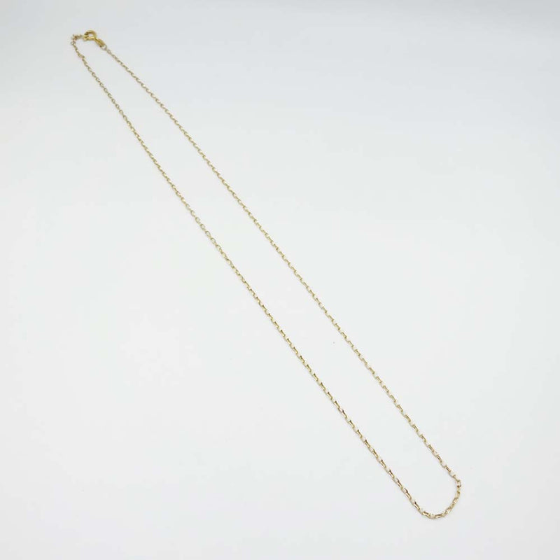 9ct Yellow Gold Fine Paper Chain Necklace 22"