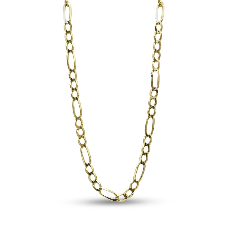 9ct Yellow Gold Figaro Chain Necklace 18"