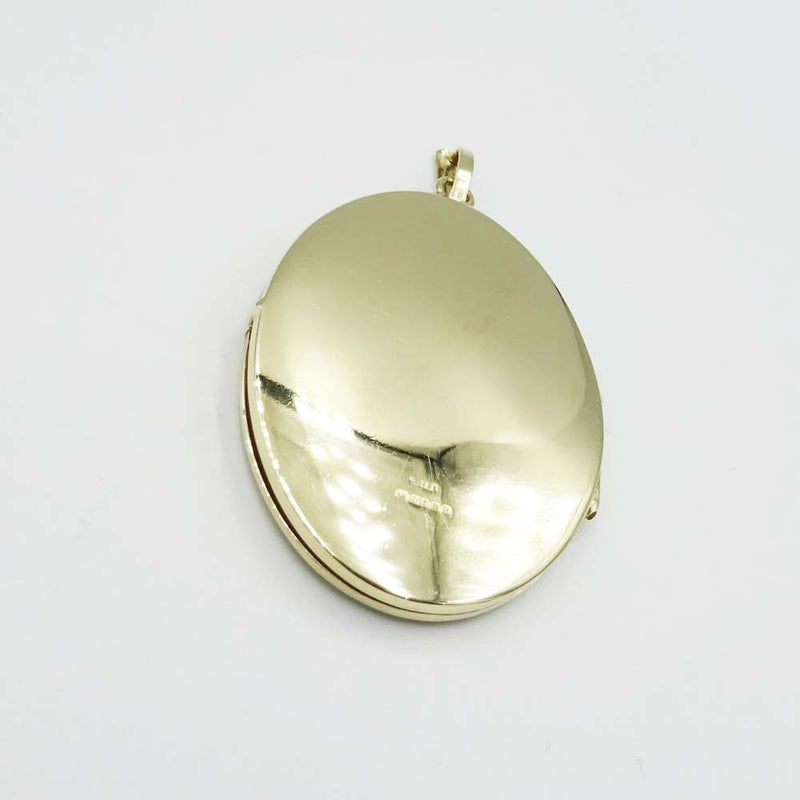 9ct Yellow Gold Large Floral Engraved Locket