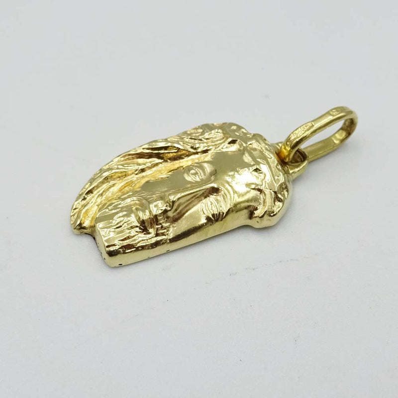 18ct Yellow Gold Jesus Pendant