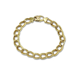 9ct Yellow Gold Double Link Bracelet 7"
