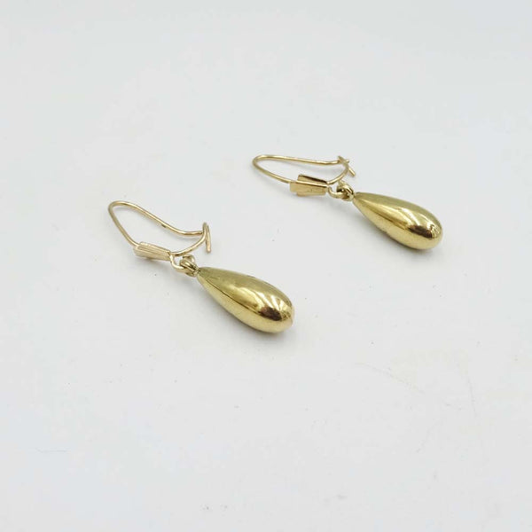 9ct Yellow Gold Bombe Drop Earrings