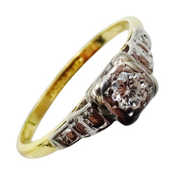 18ct Yellow Gold Vintage 0.10ct Diamond Unique Quality Ladies Ring 2.8g Size Q - Richard Miles Jewellers
