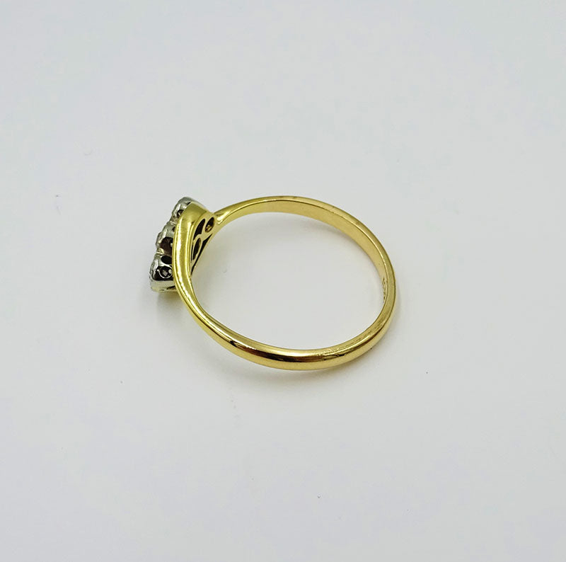 18ct Yellow Gold 0.18ct Diamond Oval Unisex Ring Size M 5.8mm - Richard Miles Jewellers