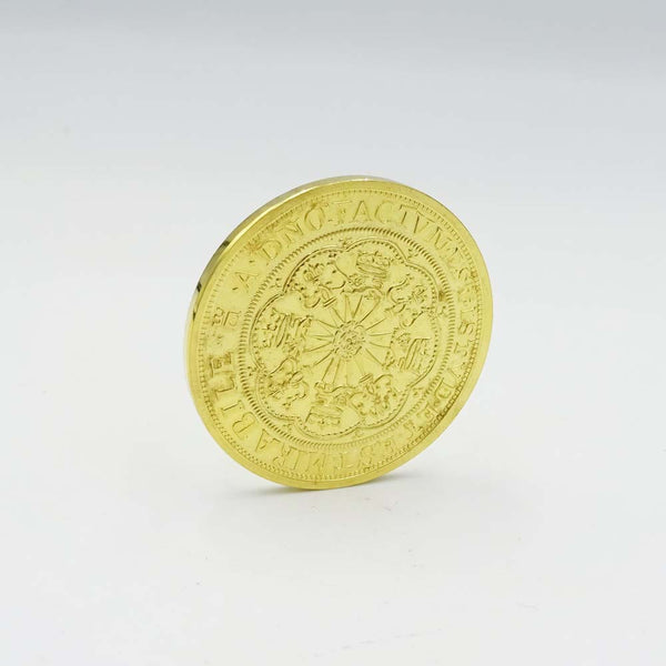 Gold Plated King James I Spur Ryal Silver Coin