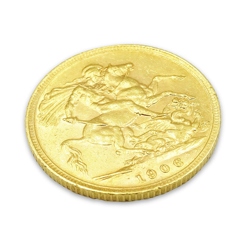 22ct Yellow Gold 1906 Edward VII Full Sovereign Coin