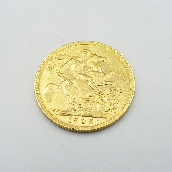 22ct Yellow Gold 1906 Edward VII Full Sovereign Coin