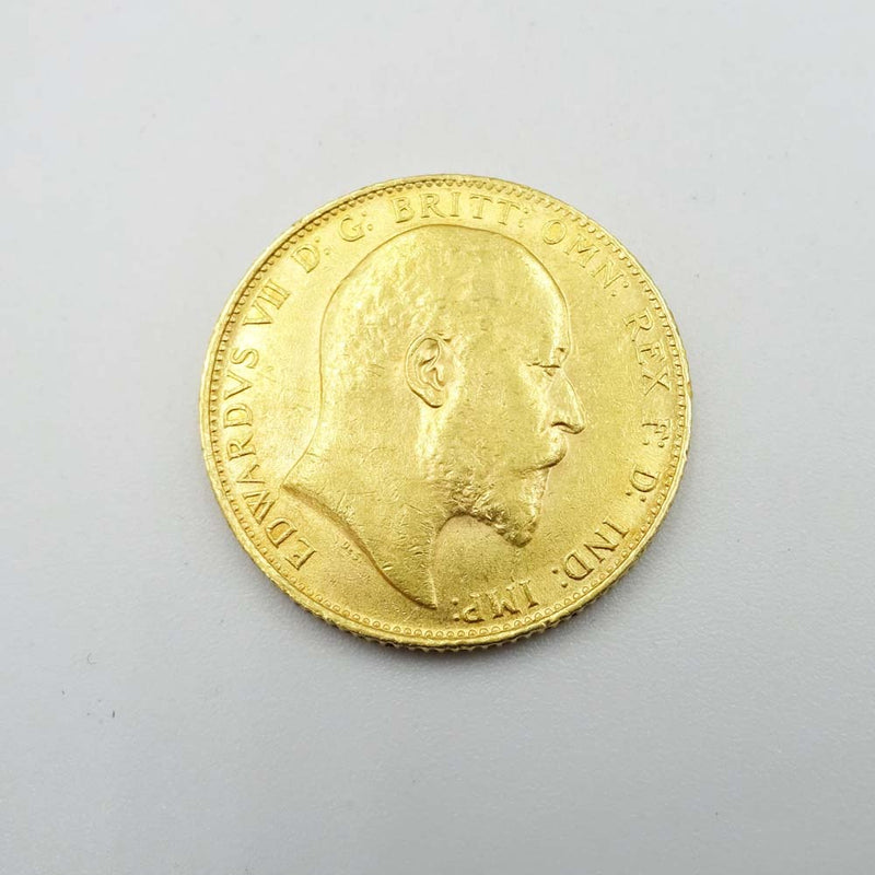 22ct Yellow Gold 1906 Edward VII Full Sovereign Coin