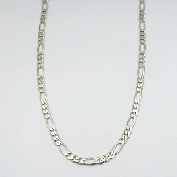 Sterling Silver Figaro Chain 24"