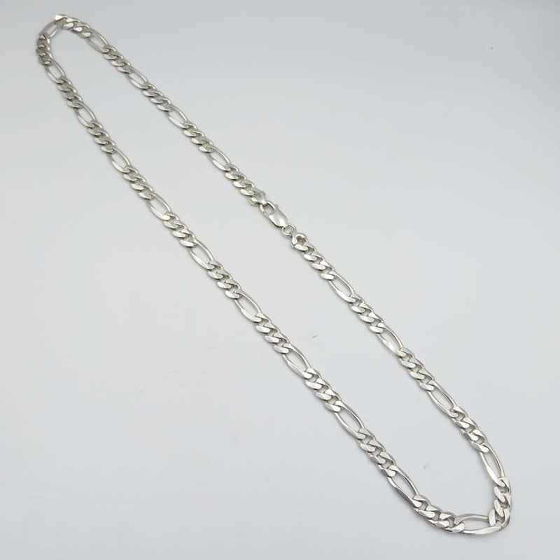 Sterling Fancy Link Cubic Zirconia Chain 26"