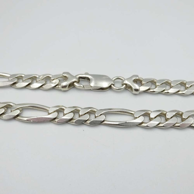 Sterling Silver Figaro Chain 24"