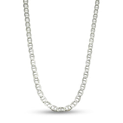 Sterling Silver Double Link Chain Necklace 28"