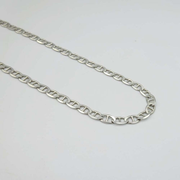 Sterling Silver Double Link Chain Necklace 28"