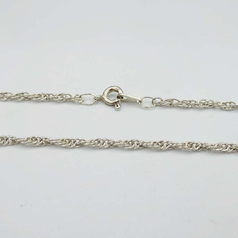 Silver Prince of Wales Chain Necklace With Ingot Pendant 20"