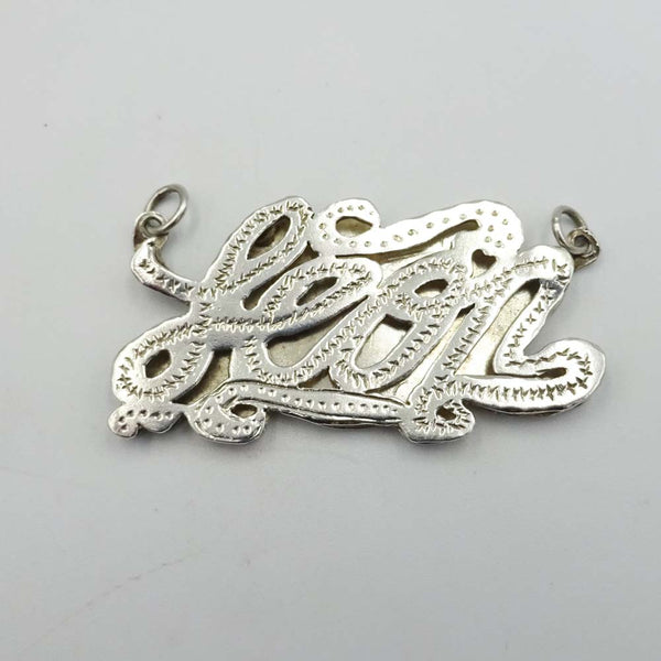 Silver Patterned "Leon" Layered Pendant