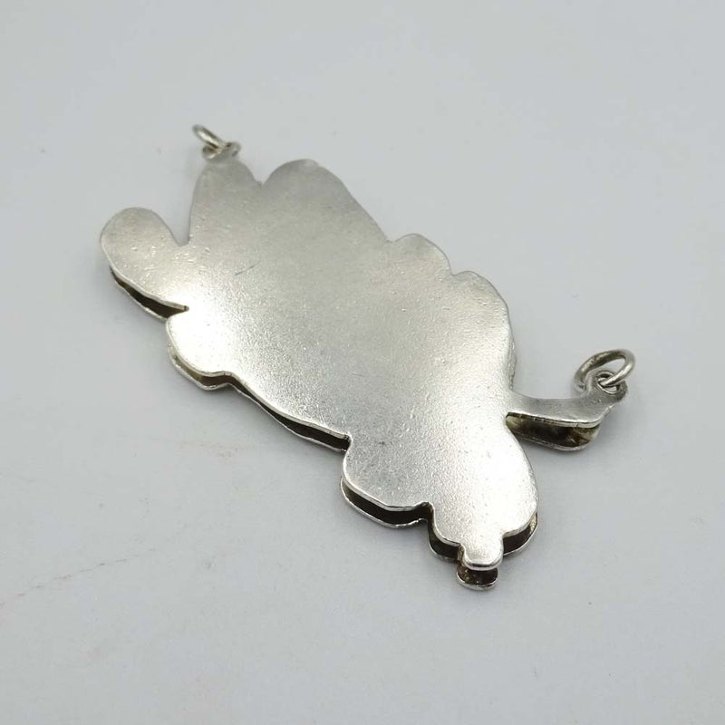Silver Patterned "Leon" Layered Pendant