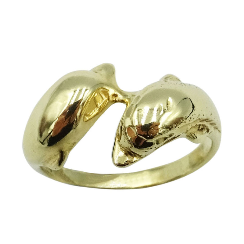 14ct Yellow Gold Ladies Dolphin Ring Size N 1/2 - Richard Miles Jewellers