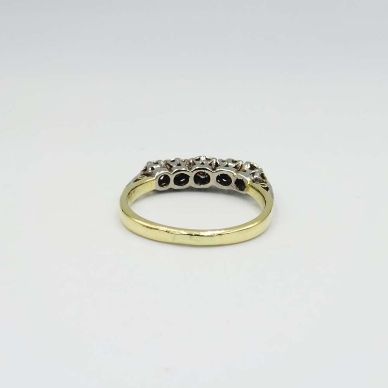 18ct Yellow Gold Diamond Ring Size L 1/2