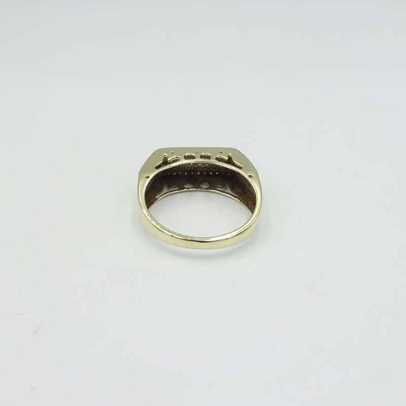 10ct Yellow Gold Diamond Pavé Ring 0.10ct Size N 1/2