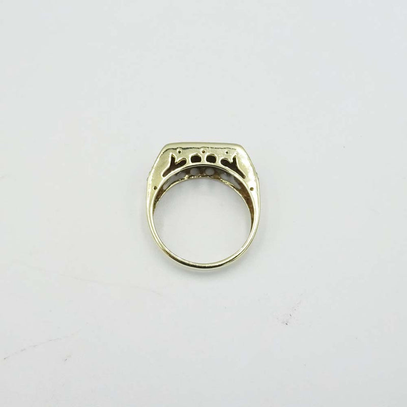 10ct Yellow Gold Diamond Pavé Ring 0.10ct Size N 1/2