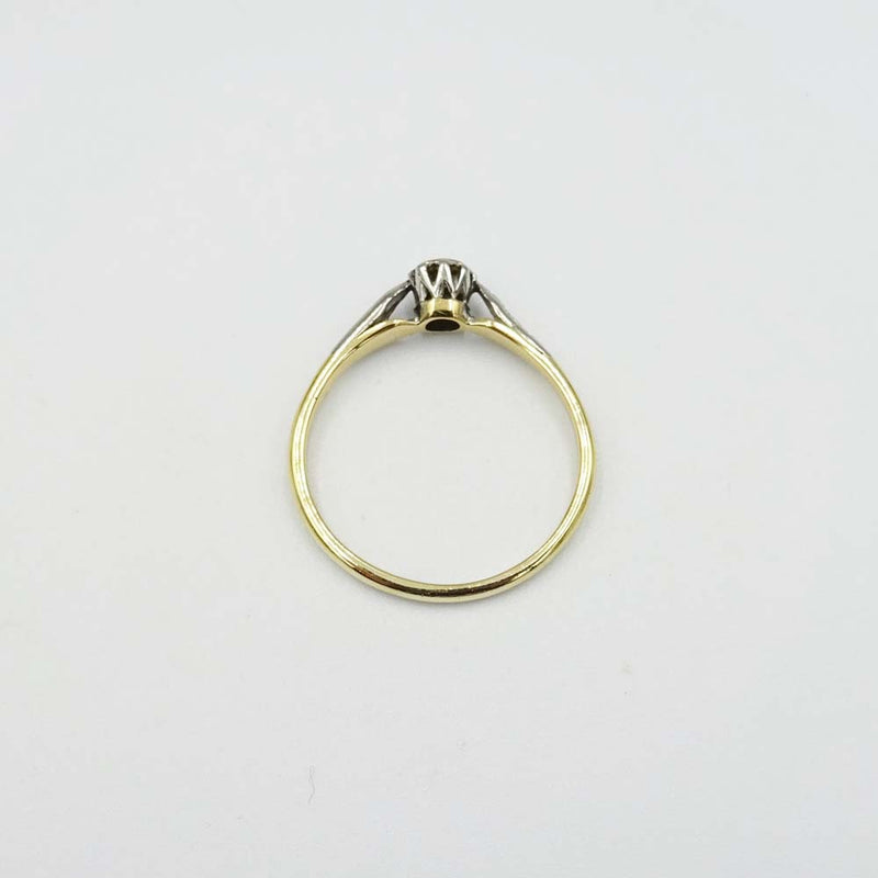 18ct Yellow Gold Diamond Solitaire Ring Size O