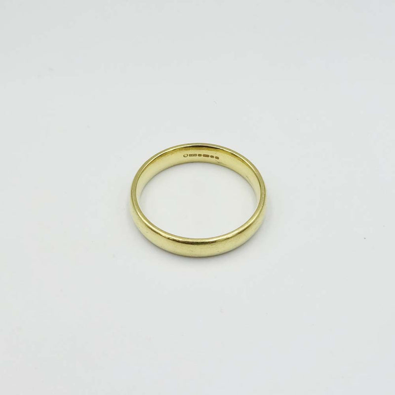 18ct Yellow Gold Wedding Band Size T