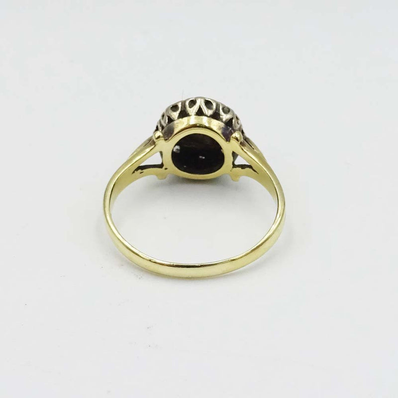 18ct Yellow Gold Old-Cut Diamond Ring Size M 1/2 0.40ct