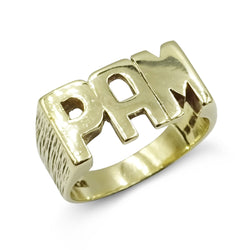 9ct Yellow Gold 'Pam' Ring Size O