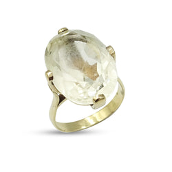 9ct Yellow Gold Citrine Cocktail Ring Size O