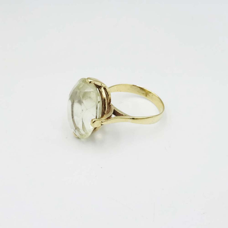 9ct Yellow Gold Citrine Cocktail Ring Size O