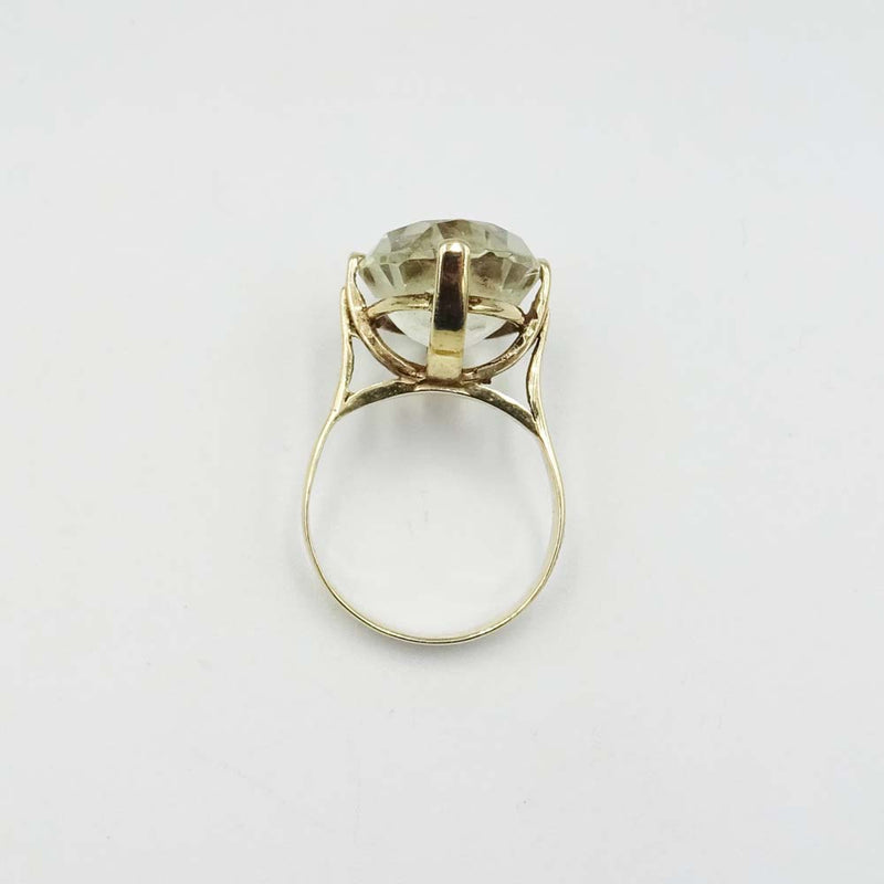 9ct Yellow Gold Citrine Cocktail Ring Size O