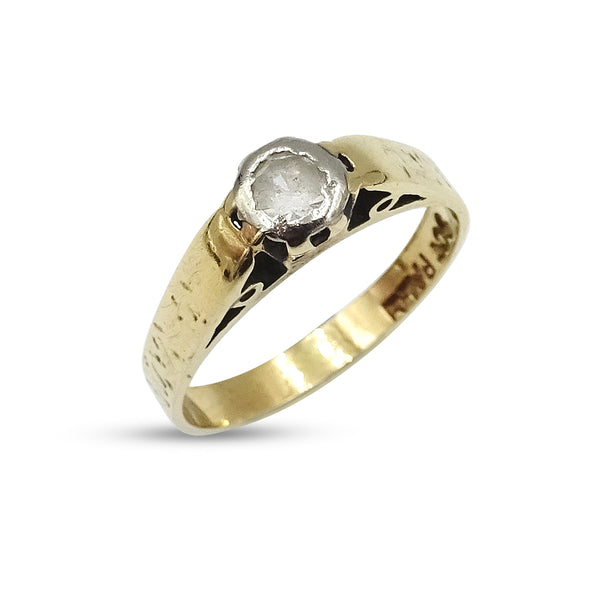 9ct Yellow Gold Cubic Zirconia Solitaire Ring Size L