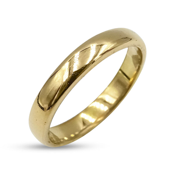 22ct Yellow Gold Heavy Band Ring Size V 1/2