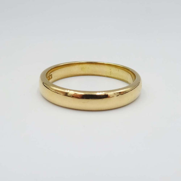 22ct Yellow Gold Heavy Band Ring Size V 1/2
