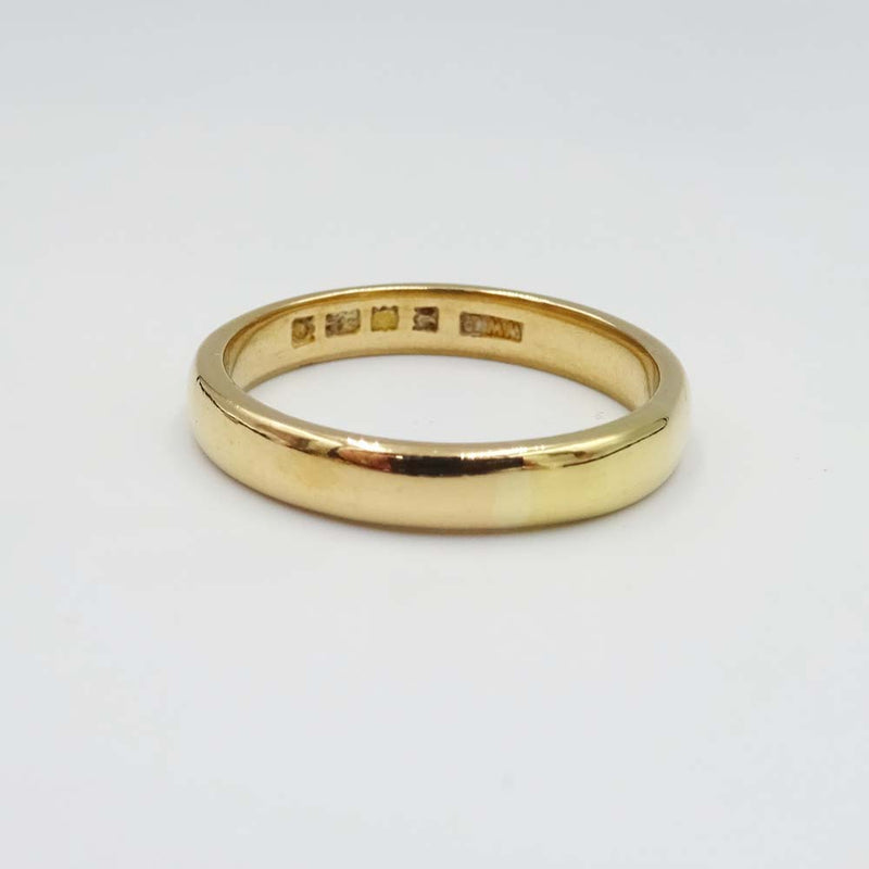 22ct Yellow Gold Heavy Band Ring Size V 1/2